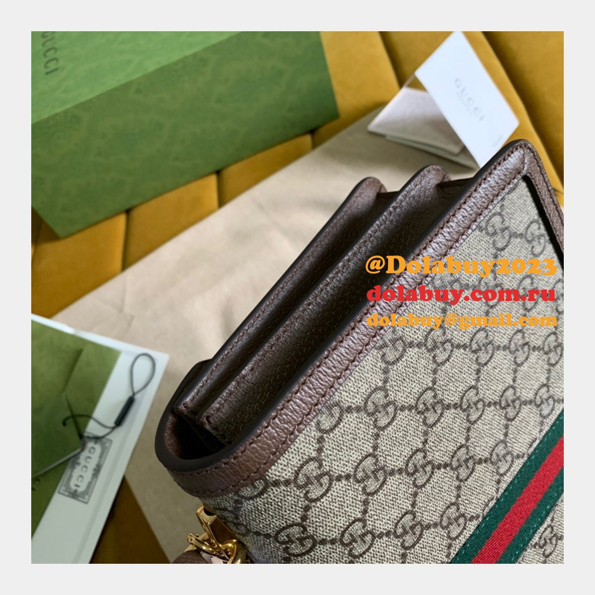 replica G*u*i ophidia 651055 top handle bag with web