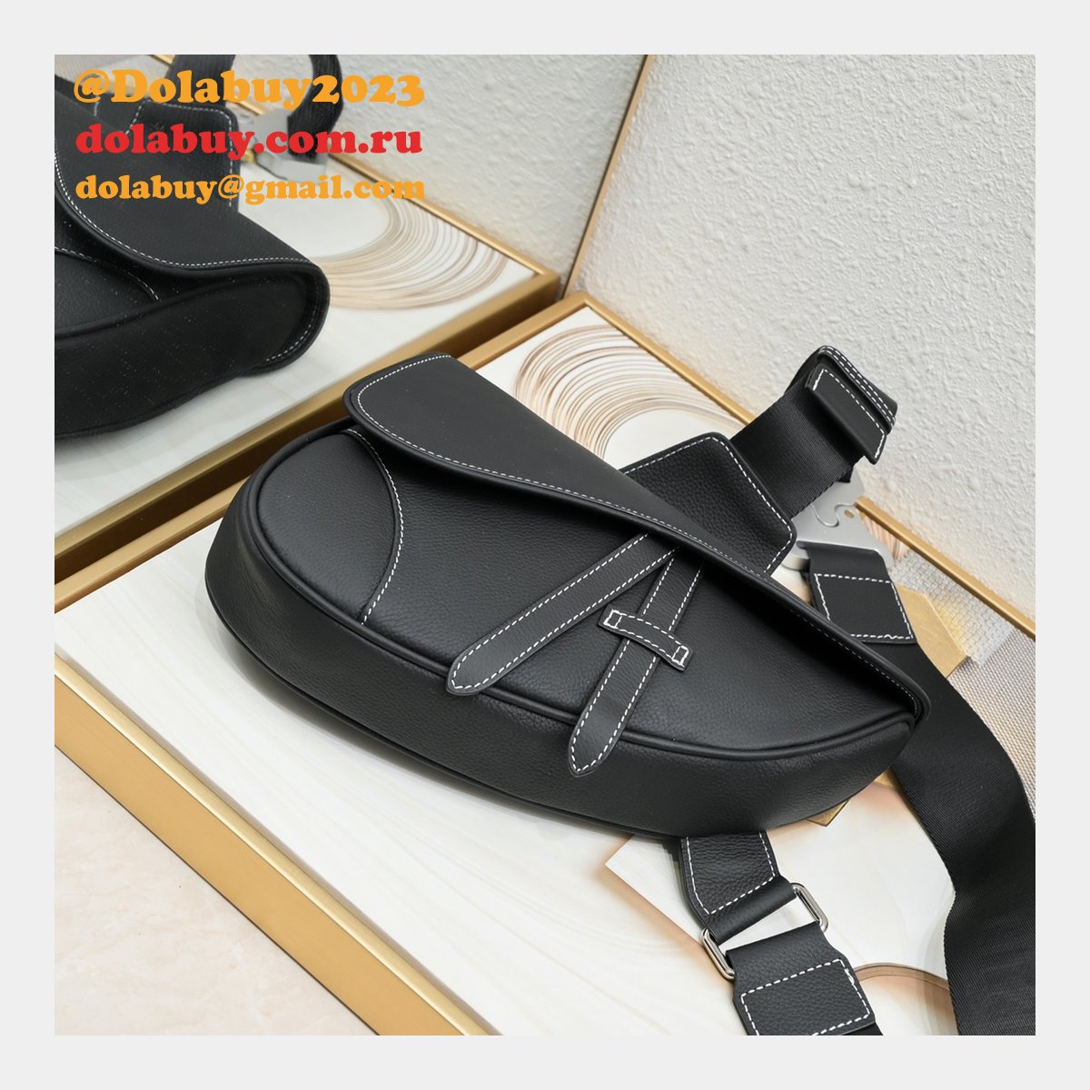 Wholesale CHRISTIAN DIOR saddle homme men bag