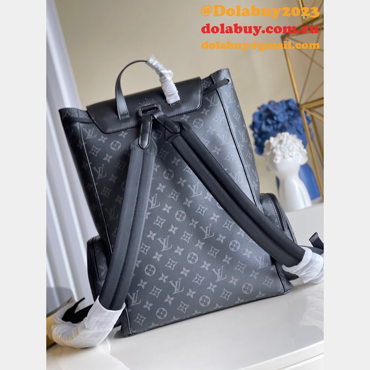 Backpack Designer Louis Vuitton M45538 Trio Monogram Eclipse Bags