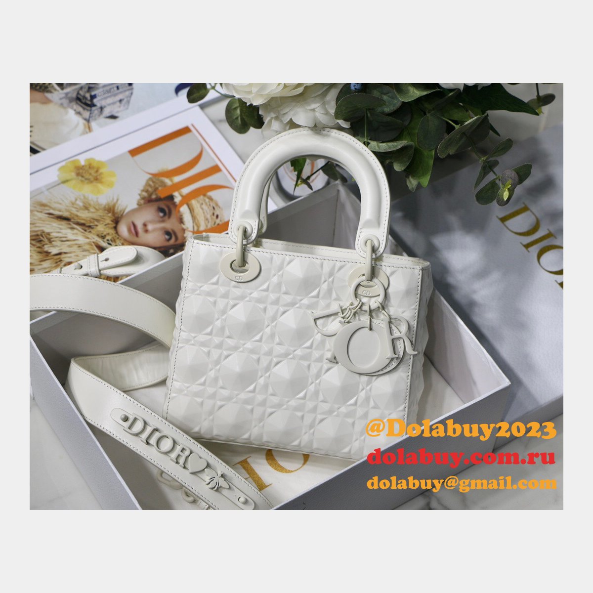 High Quality 1:1 Replica Lady Dior 20cm Shop Designer Purses