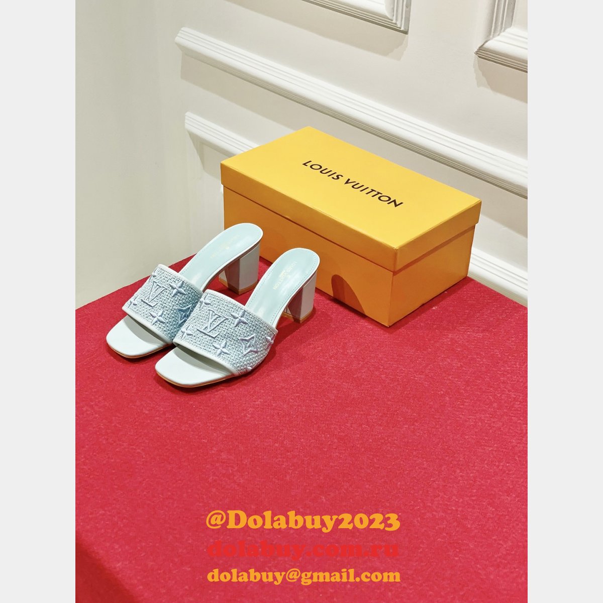 FAKE LOUIS VUITTONS Neo Revival Flat Mule Shoes