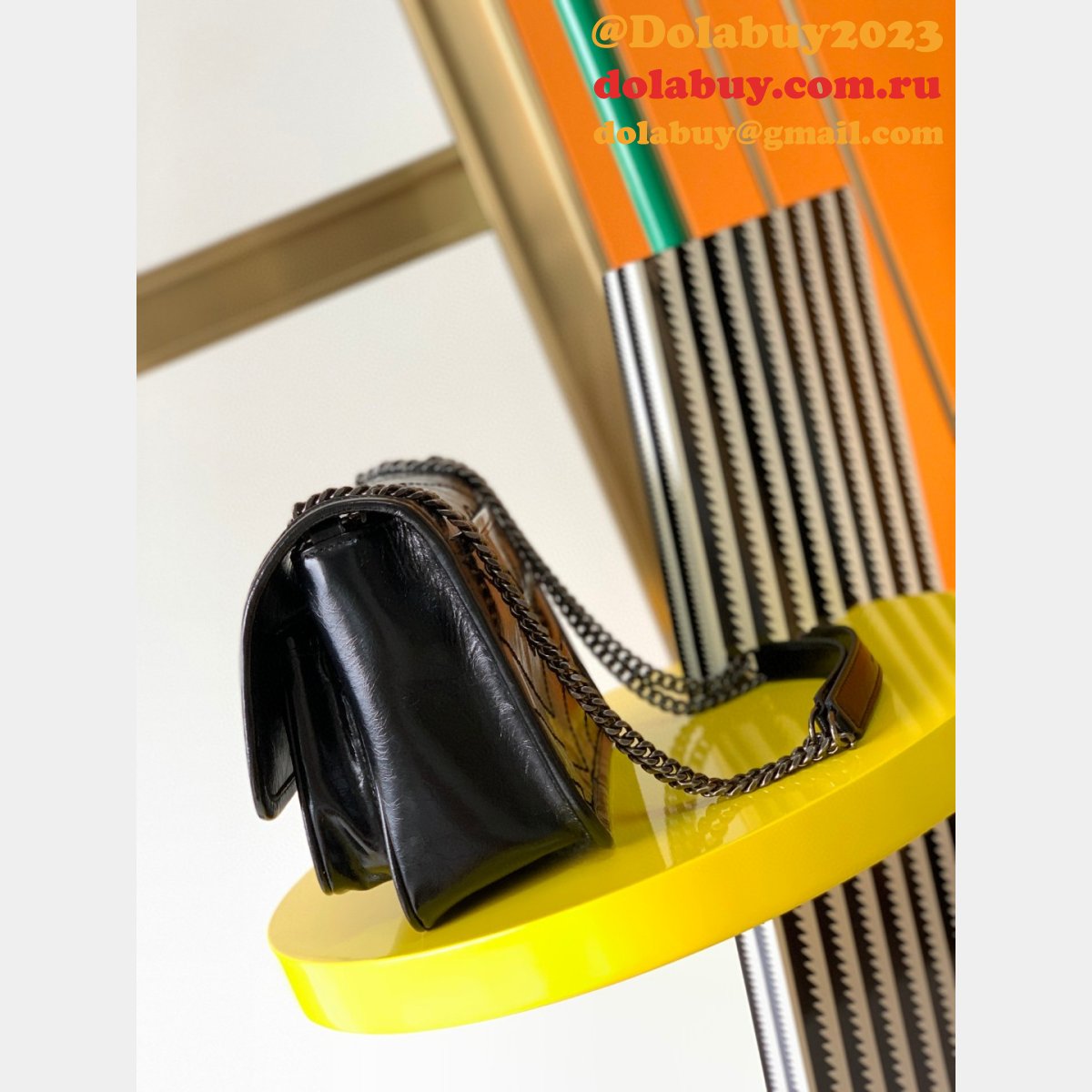 YSL Replica Niki 22cm crinkled vintage leather 533037