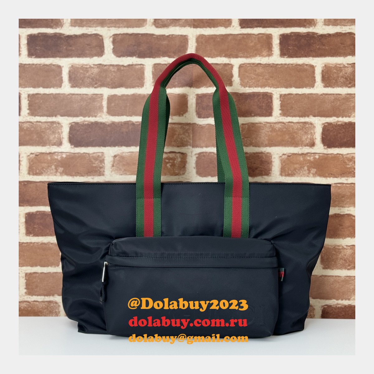 Replica Gucci 7 Star 802172 Tote Bag Black Nylon