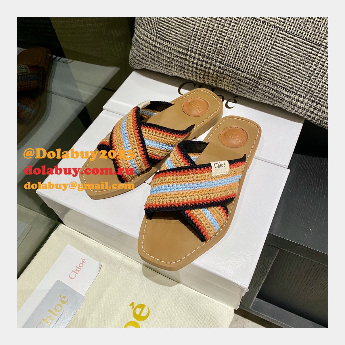 1:1 Mirror Image Replica Chloe Roman Sandals Shoes