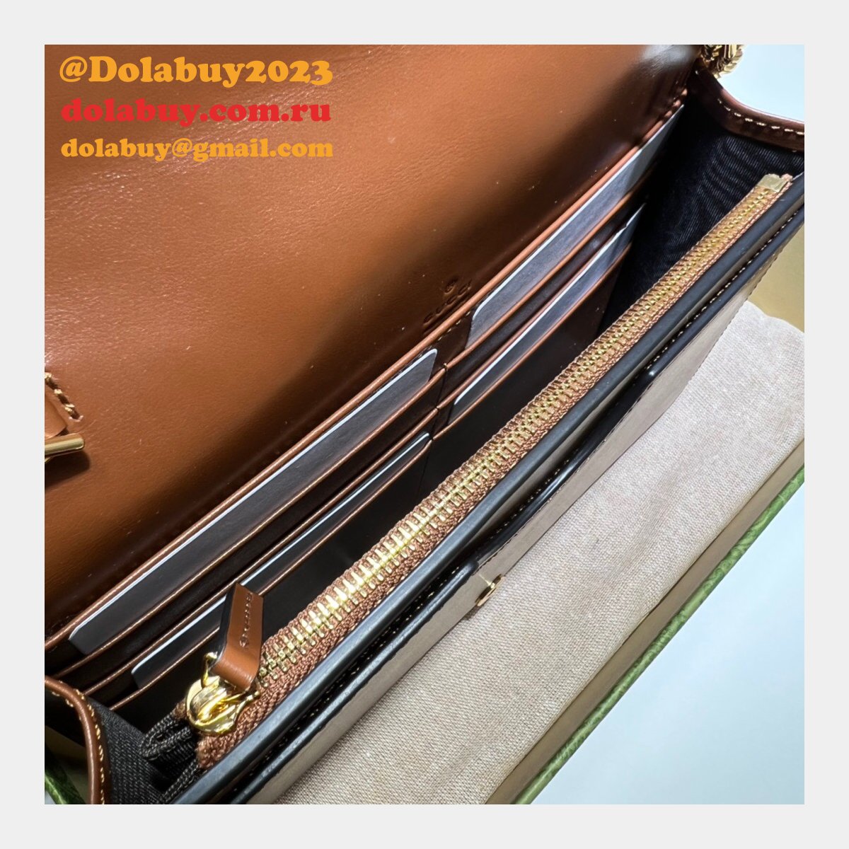 G*u*i our replica designer 723787 gg matelassé chain wallet