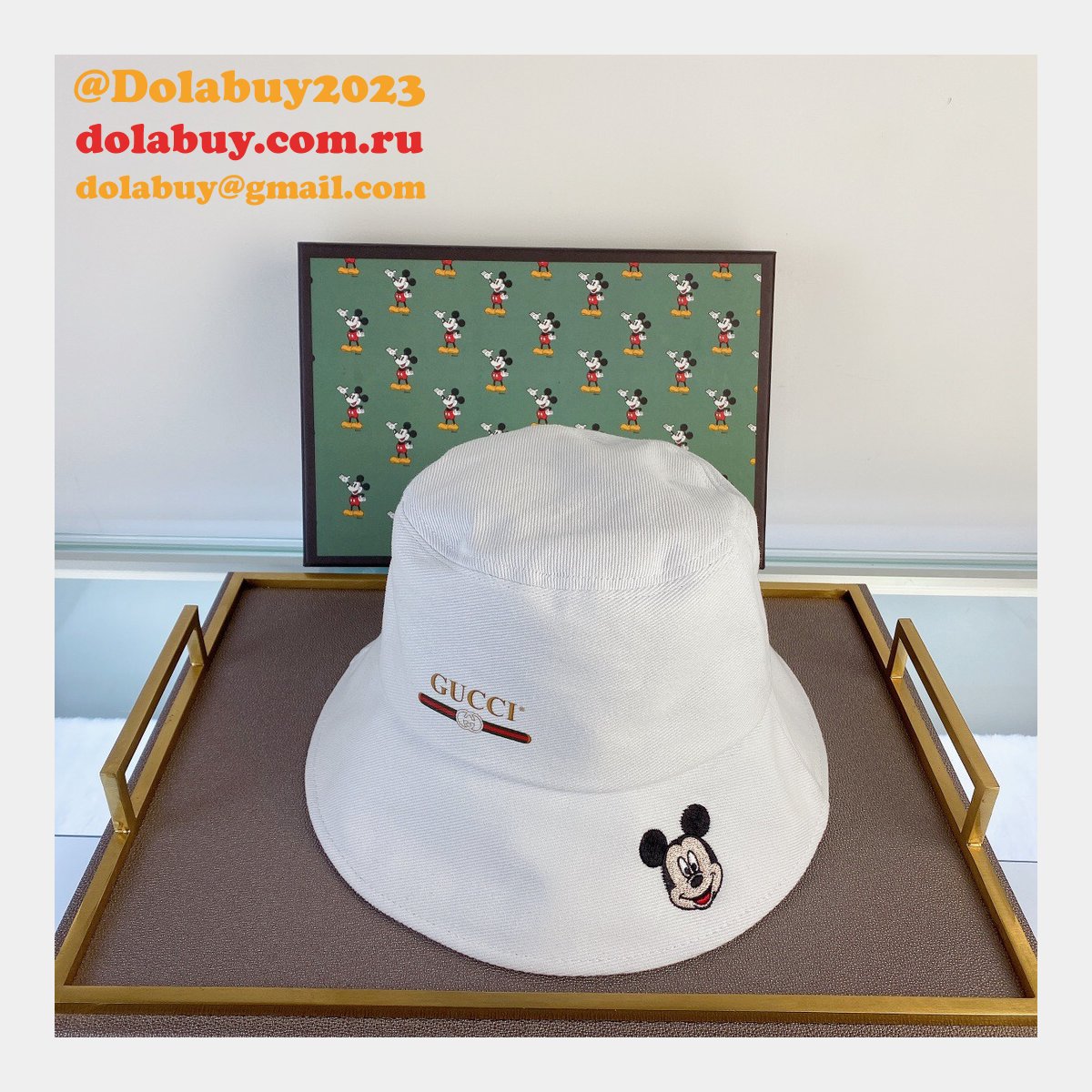 cheap G*u*i mickey fisherman hat