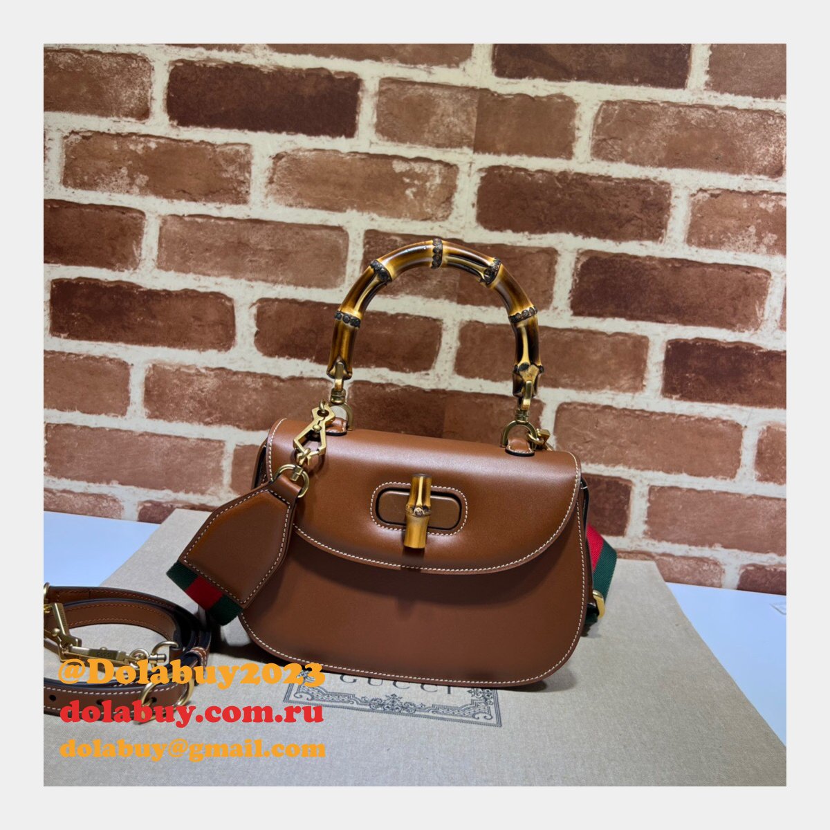 Gucci Bamboo 1947 Replica 675797 top handle bag