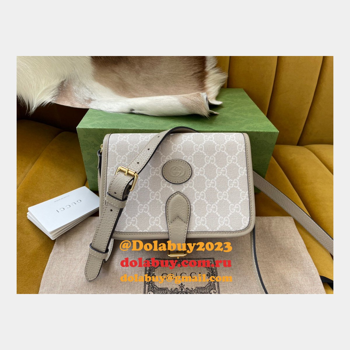 G*u*i uk messengers 671620 shoulder interlocking g replica bag