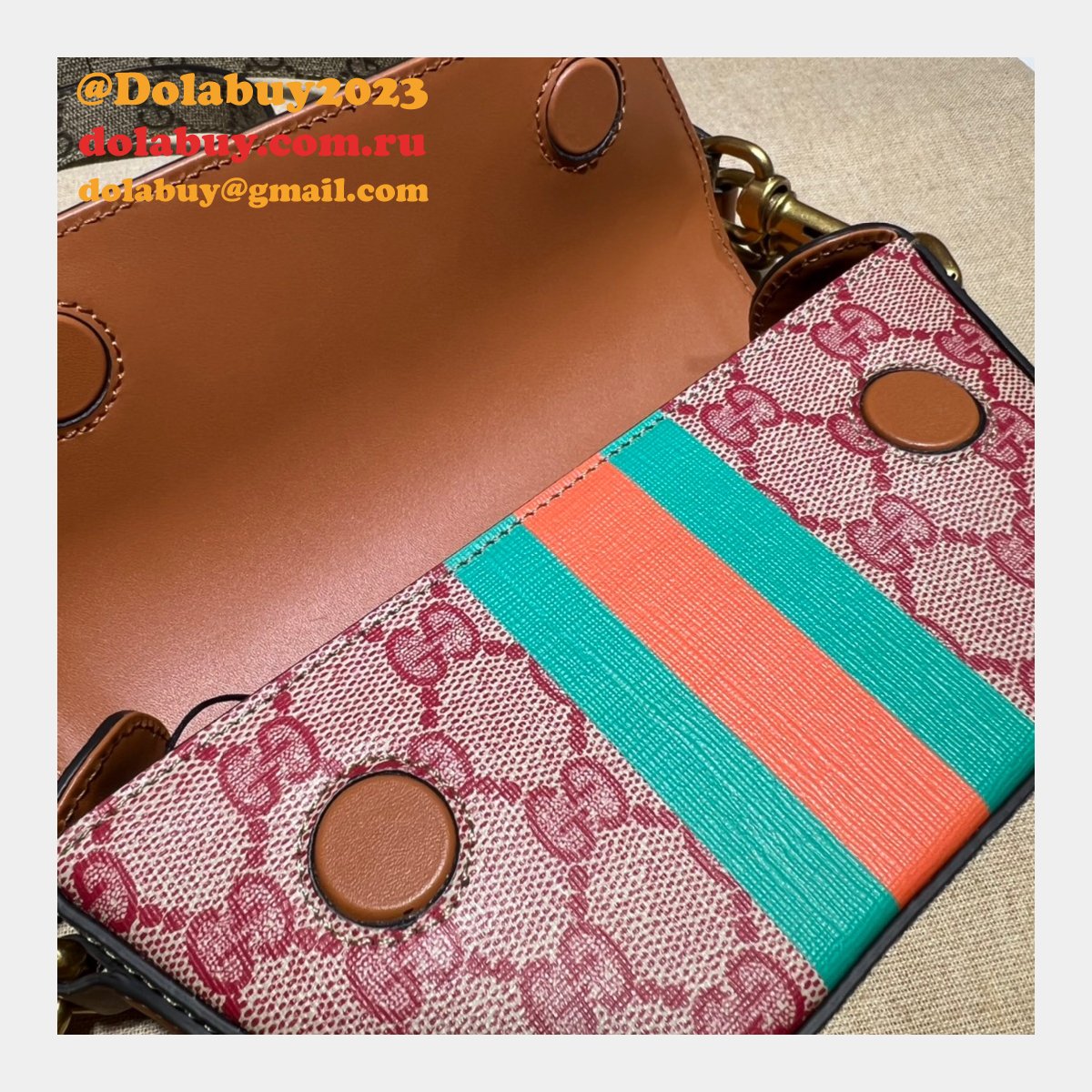 perfect G*u*i 723762 gg top handle replica web bag