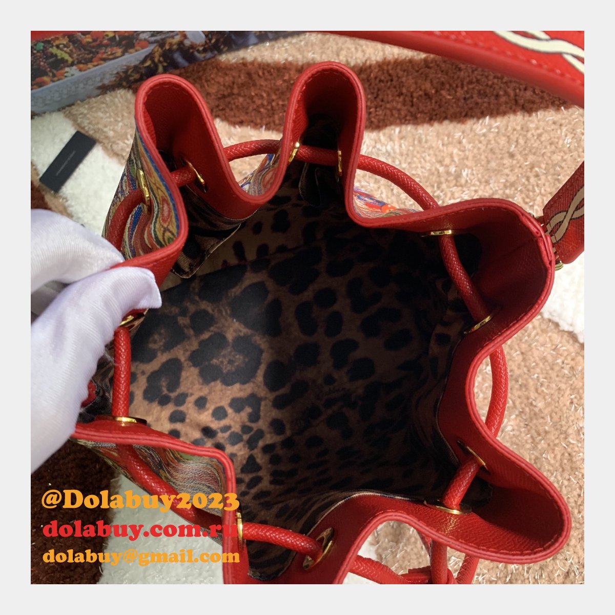 Multicolor Majolica 5500 Bucket Sling Fake Dolce & Gabbana Bag