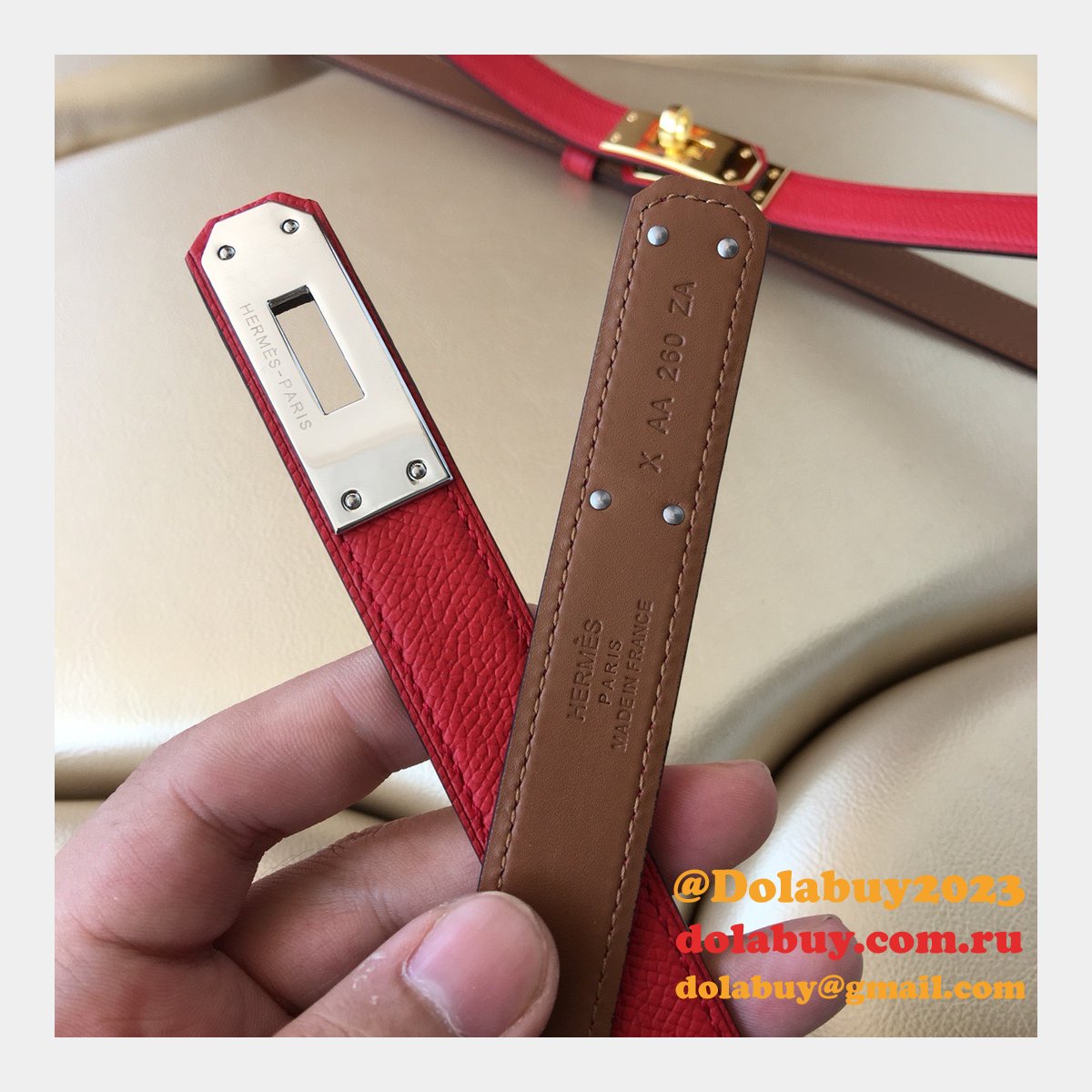 7 Star hottest selling hermes kelly thin belt 17mm