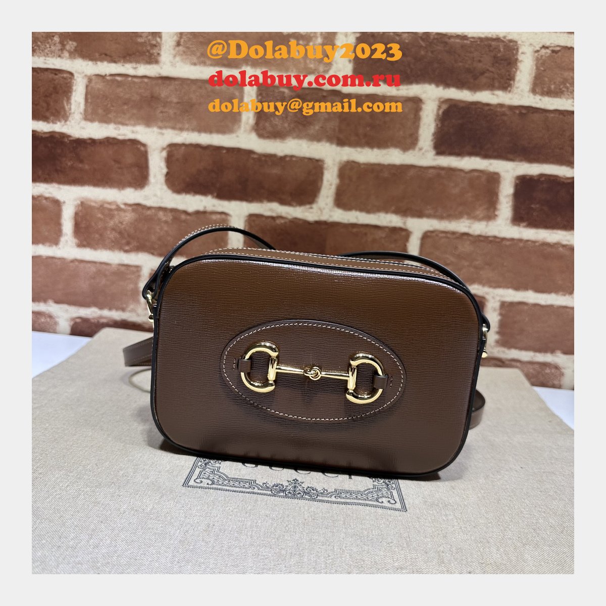 knockoff G*u*i designer horsebit 1955 760196 shoulder bag