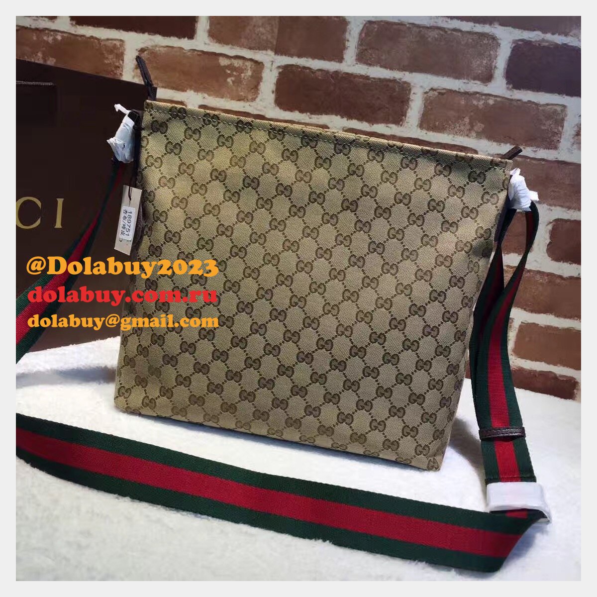 7 star G*u*i cheap crossbody 189751 gg canvas messenger bag