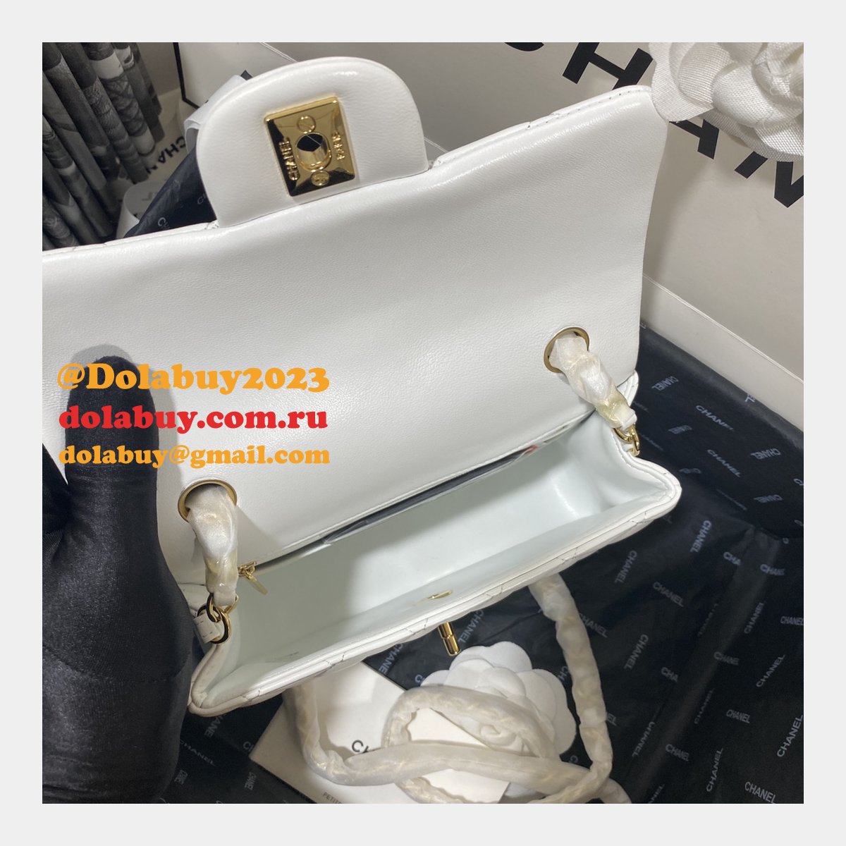 Cheap CC Lambskin Flap Designer Bag 1116 20CM