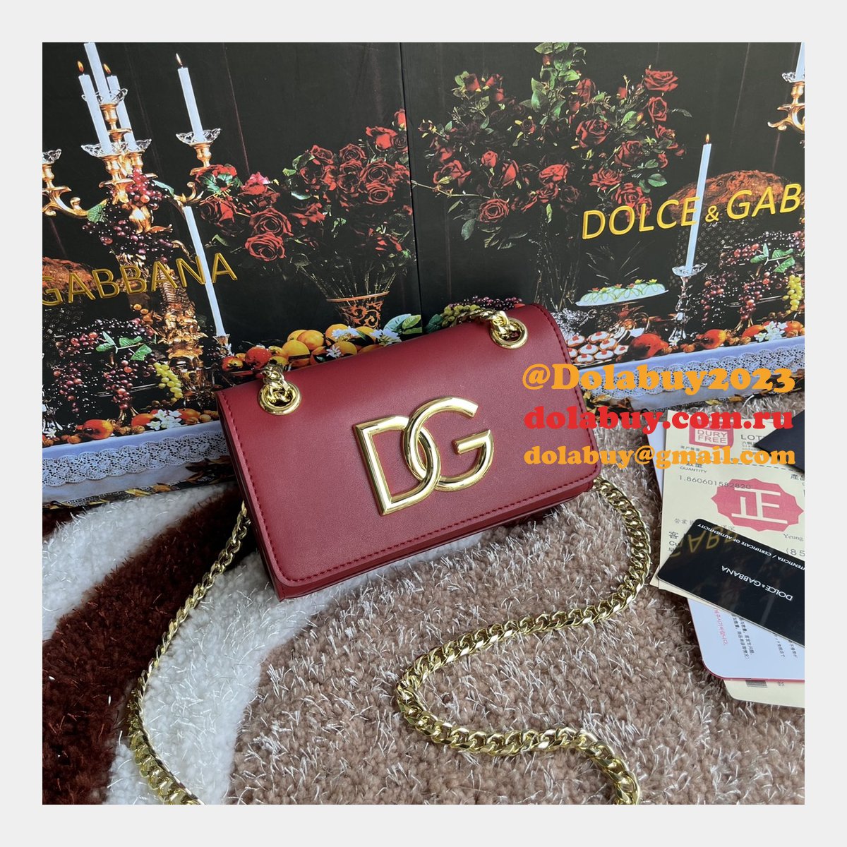 Factory Top Quality DG Logo Crossbody Dolce & Gabbana 3320 Copy Bags