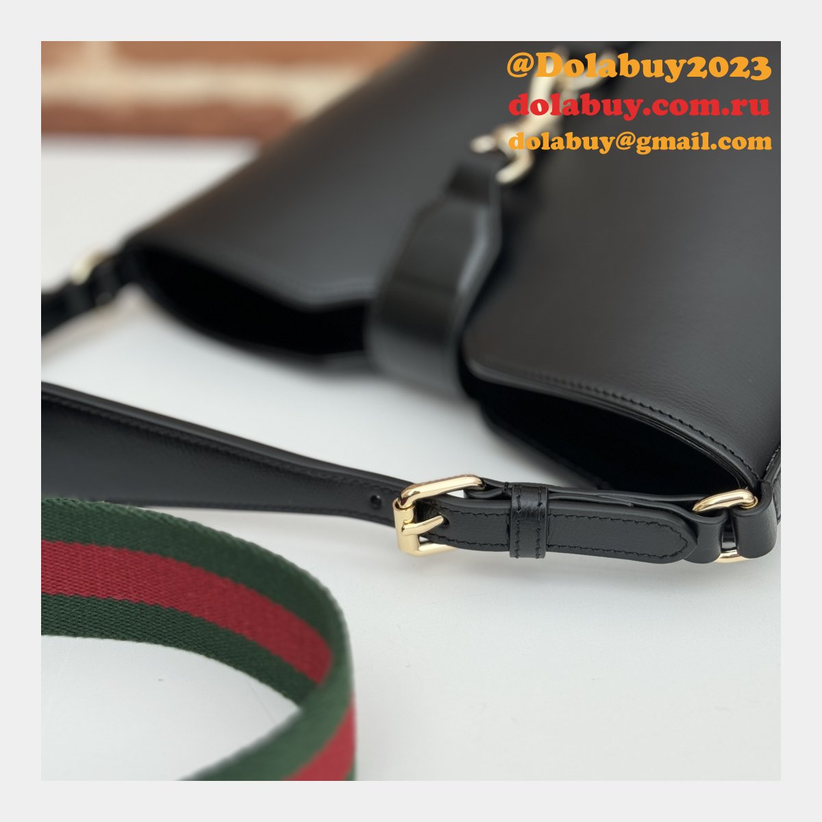 G*u*i 1:1 mirror bucket shoulder black 782908/782904 copy bag