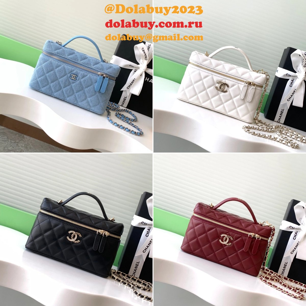 Fashion AP4407 Long Vanity With Chain Knockoff Bag