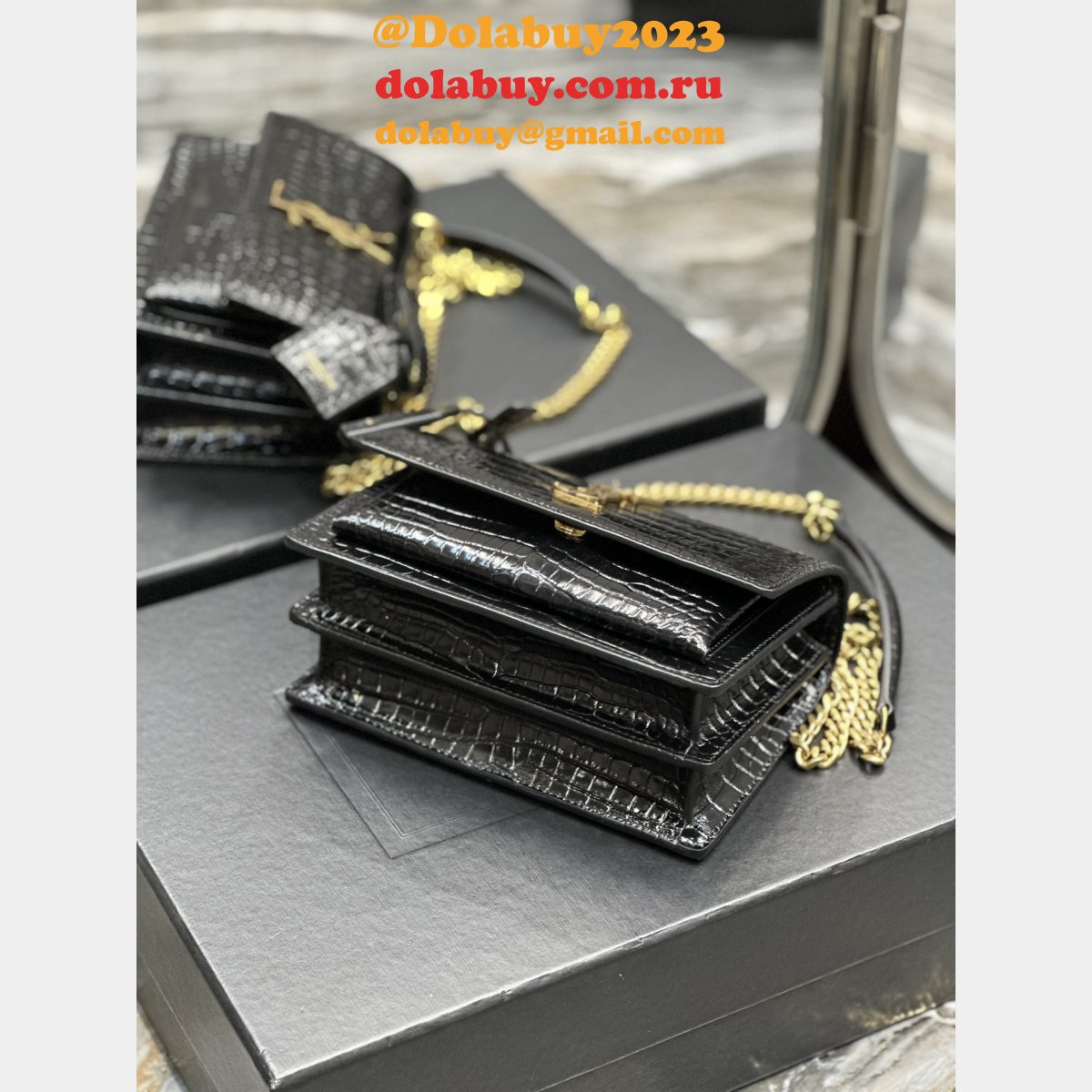 Replica YSL 1:1 Mirror 19cm Yves Saint Laurent Sunset 441972 Bag