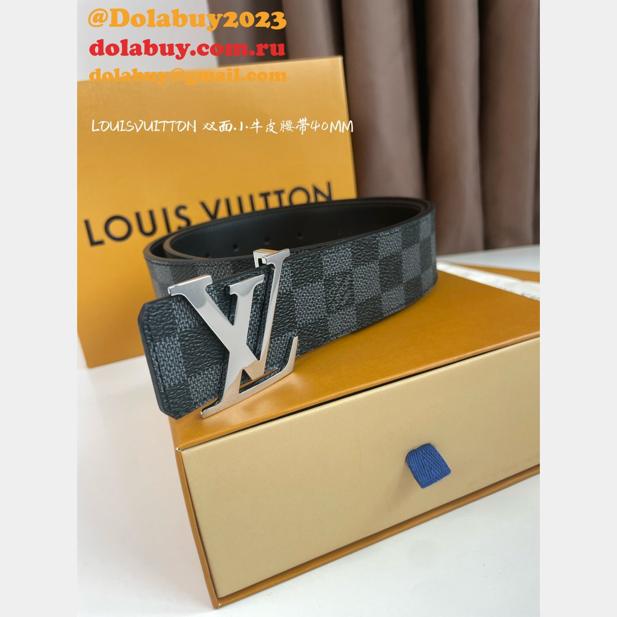 Wholesale Top Louis Vuitton Designer Belts 40MM