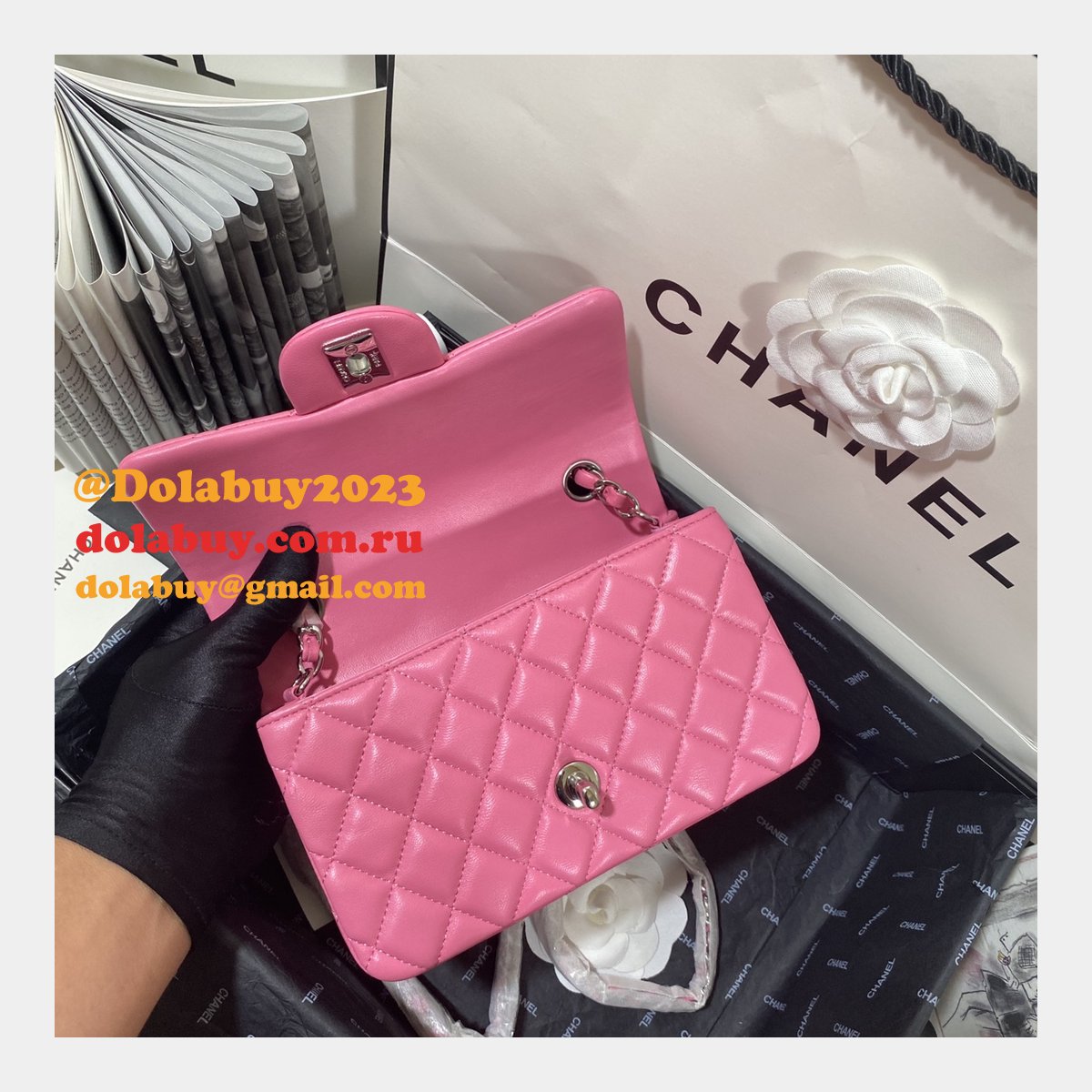Wholesale CC Lambskin Flap Perfect 20CM Bag 1116
