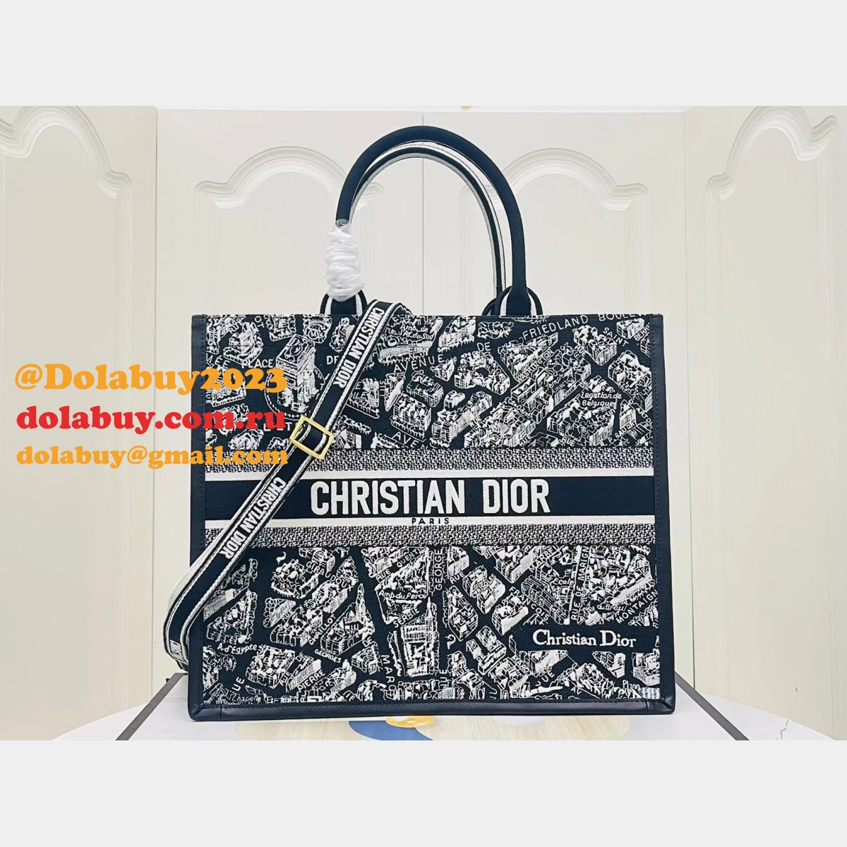 Luxury Dior Book tote with strap new 1286 all size