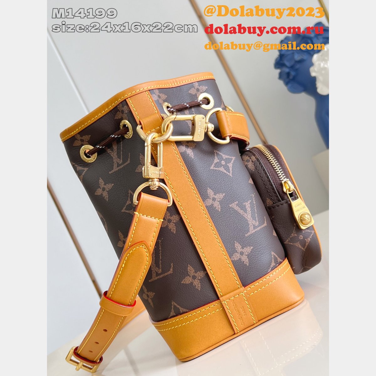 Noé Cargo Louis Vuitton M14199 Luxury Autres Cuirs Monogram Brown Bag