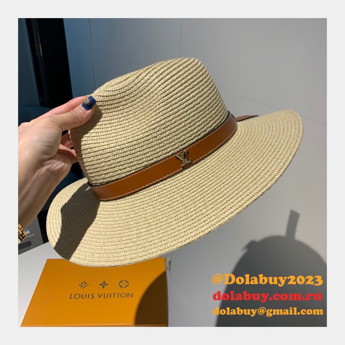 Fashion Louis Vuitton Beach classic straw hat