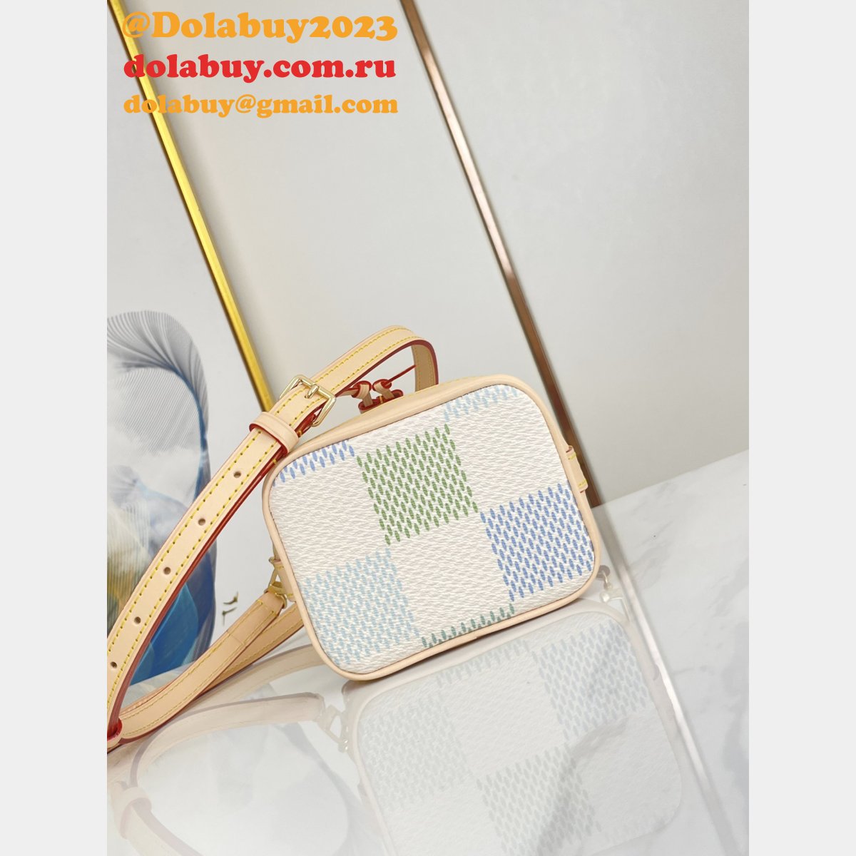 Knockoff Nano Noé Other Damier Canvas N40640 Louis Vuitton Designer Handbags