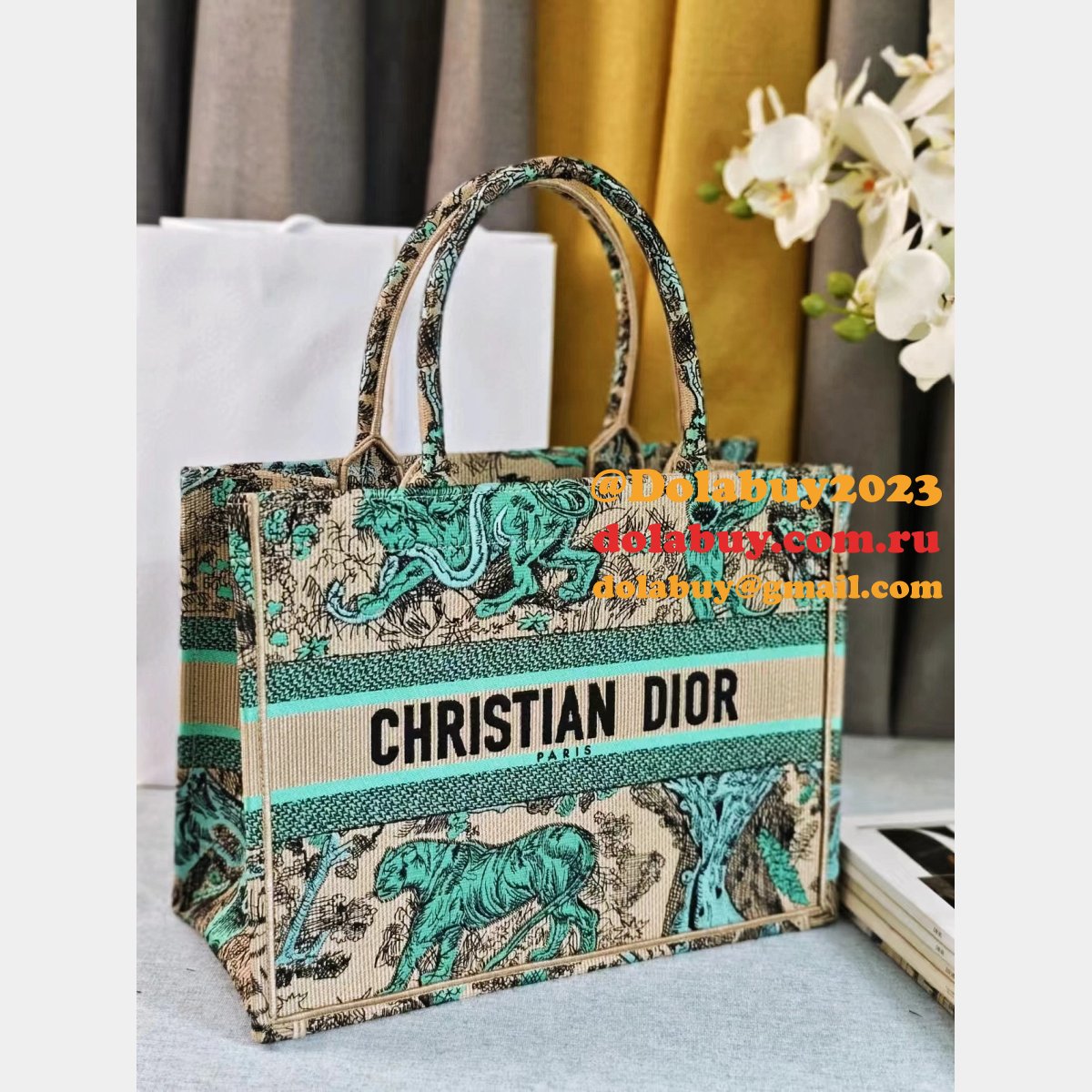 Top Quality Christian Dior Paris  Reverse book Tote