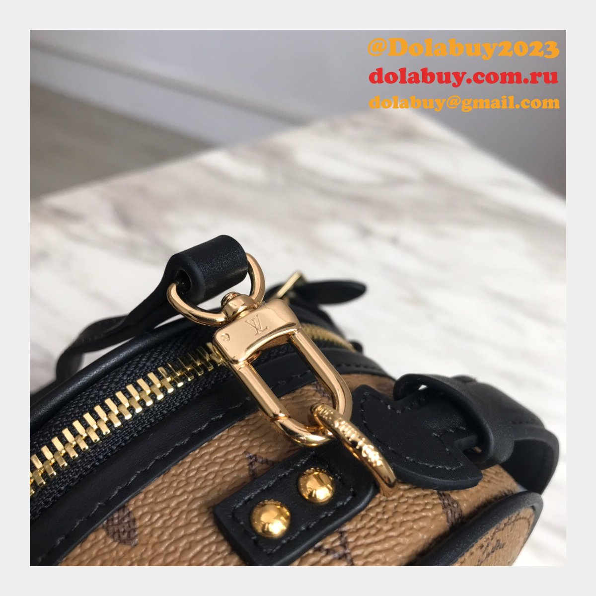 Louis Vuitton Top Quality Mini Boite Chapeau Monogram Reverse Canvas M68276 Brown