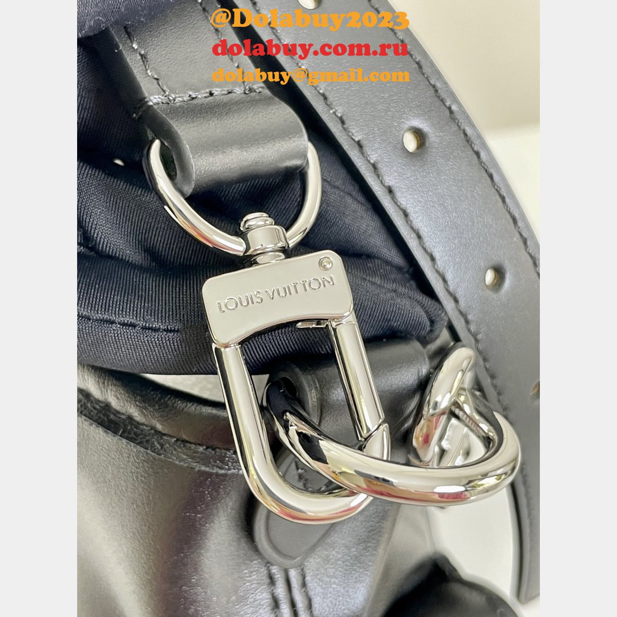 Inspired M24861 CarryAll Cargo PM H27 Louis Vuitton Perfect Black Bag