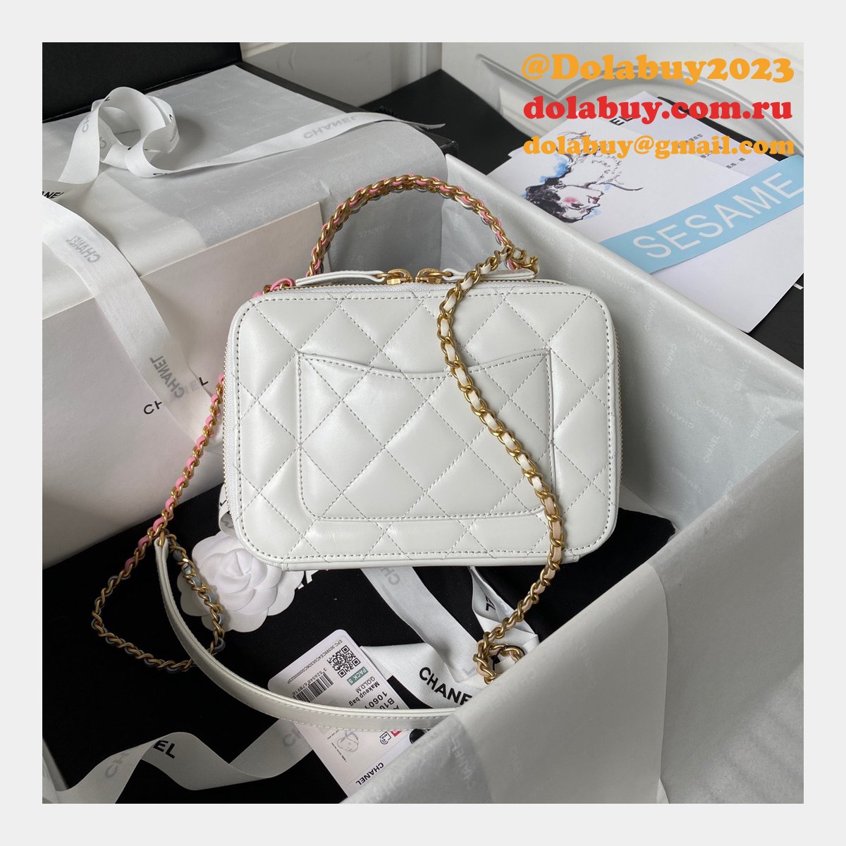 Knockoff 7 Star Vanity Case Shiny AS3899 Top Bag