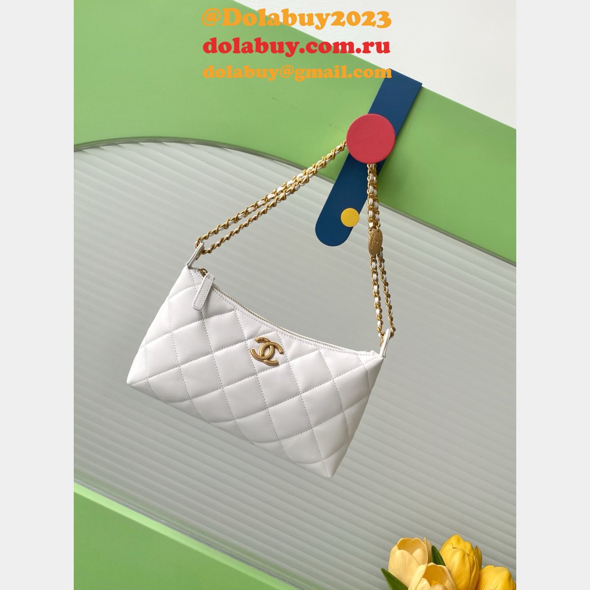 Copy Looking For Hobo 1:1 Mirror AS5528 Black/White Handbag