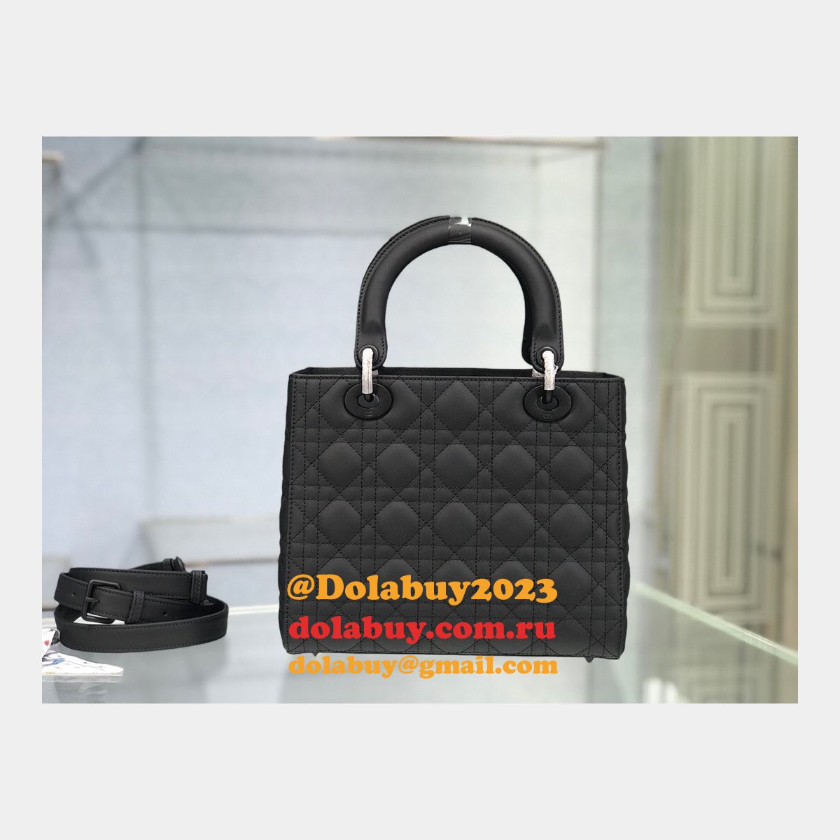 Replica Christian Dior Knockoff Lady Dior 24cm Purses