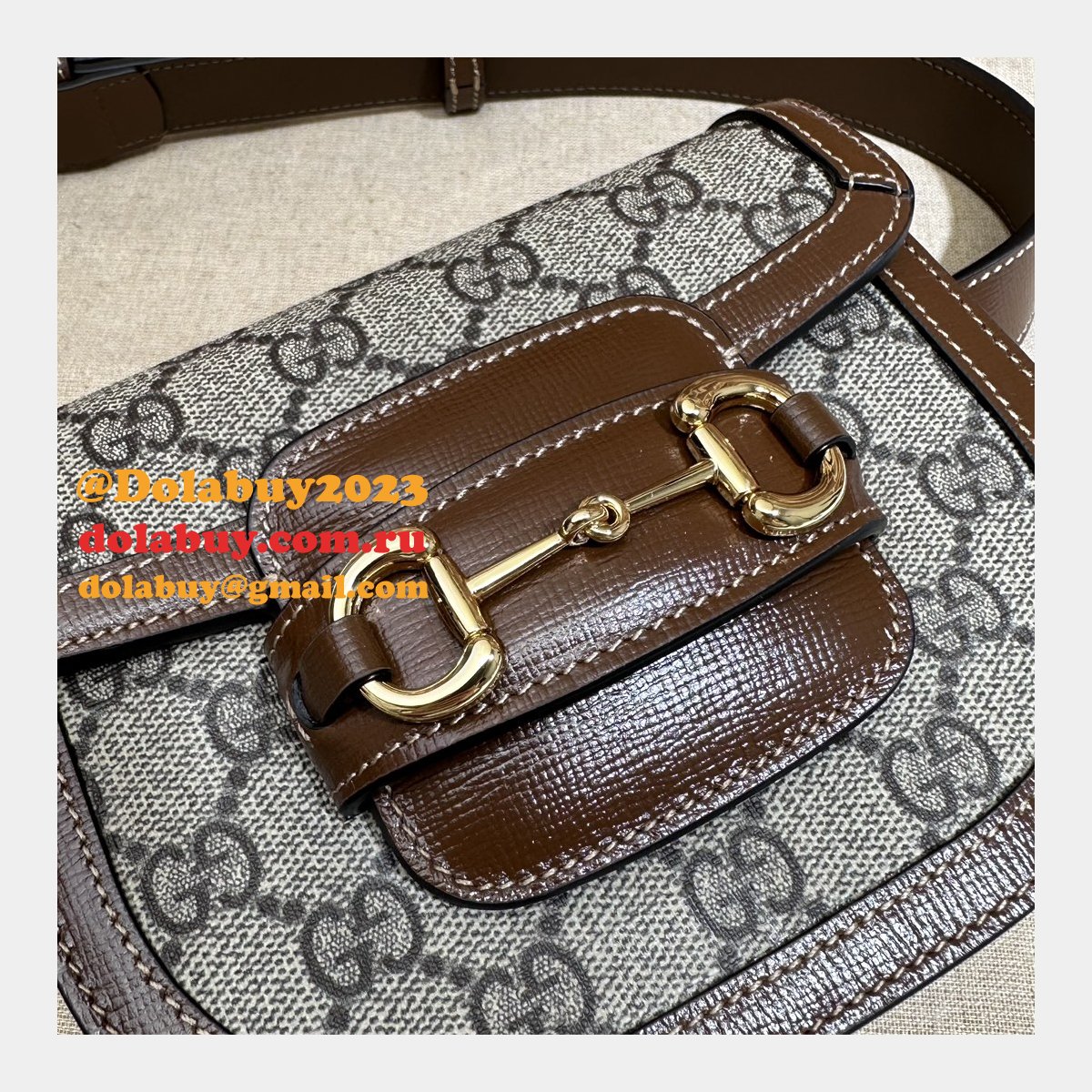 G*u*i duplicate horsebit 1955 rounded belt 760198 high quality bag