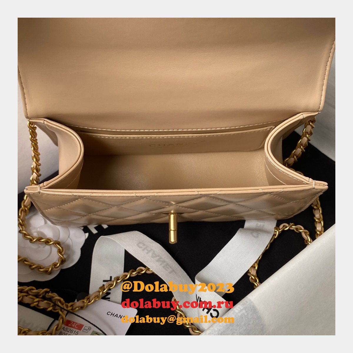 Duplicate AS2615 Vintage Flap 1:1 Mirror Top Quality Bag