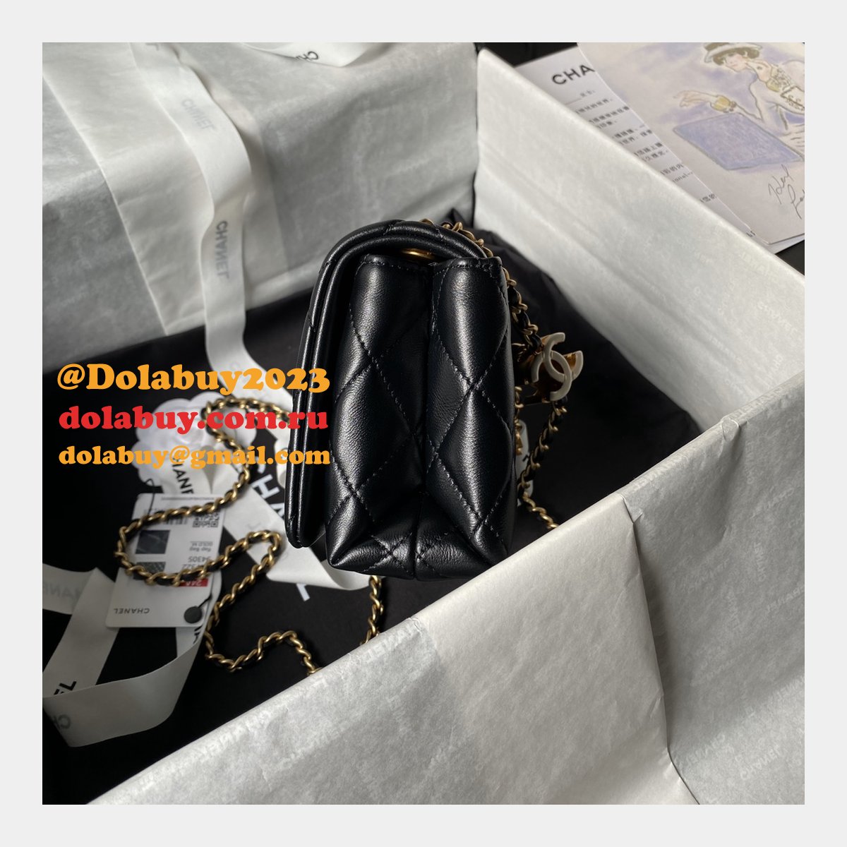 Shop 1:1 Mirror AS4973 Replica Shoulder Black/White Bags