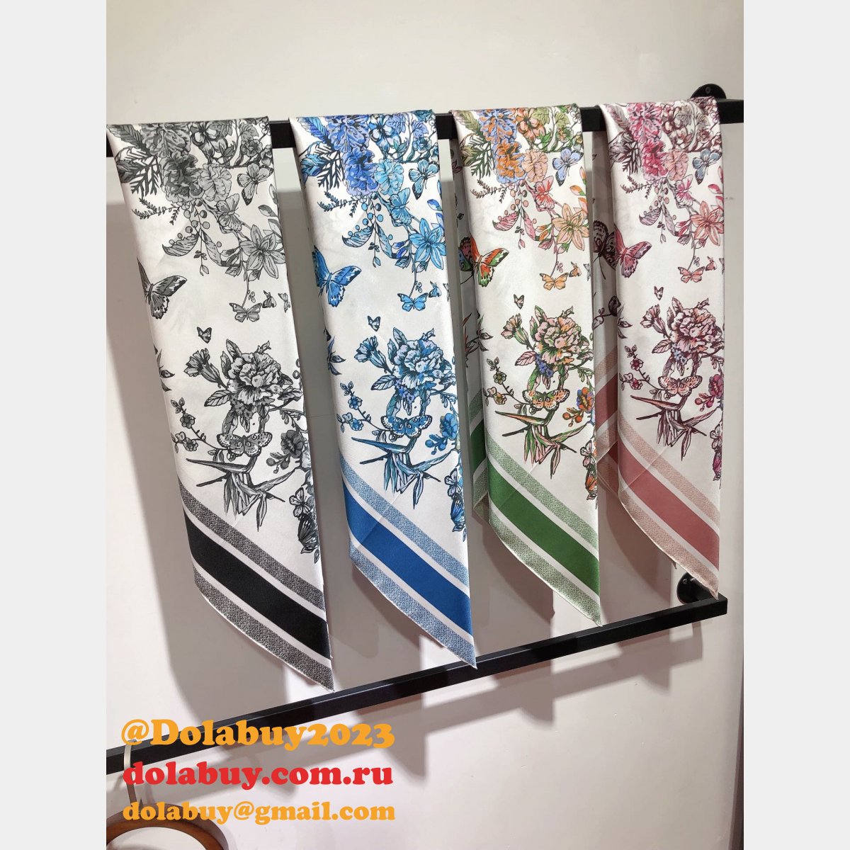 Luxury DIOR Mexico AND Butterfly Silk twill SCARF