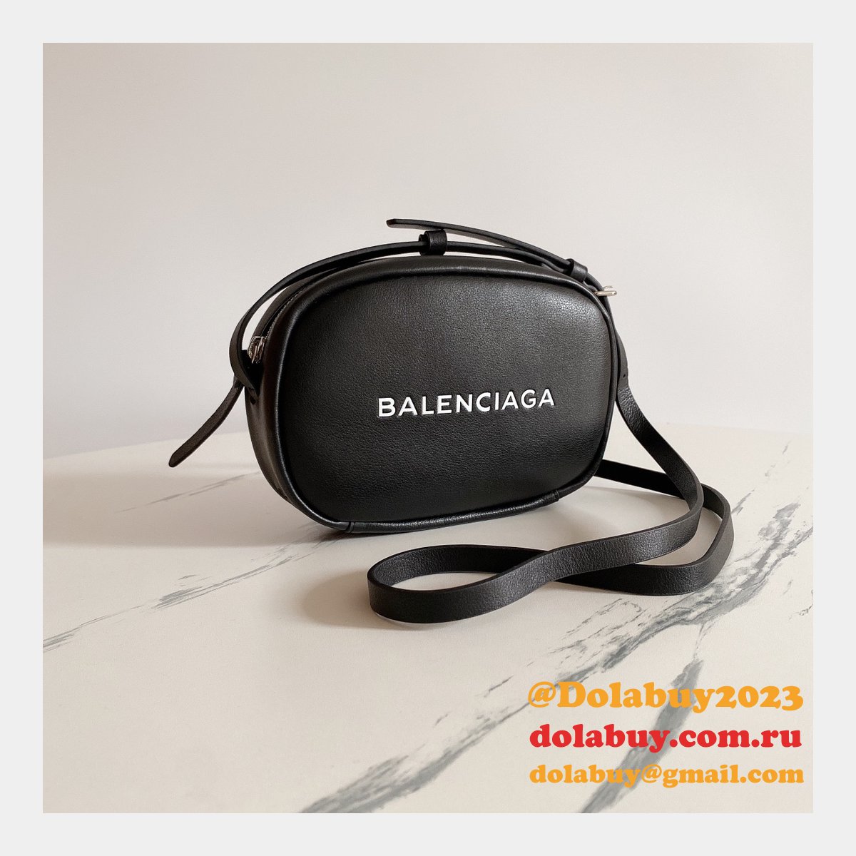 Replica balenciaga everyday Shoulder Black Bag