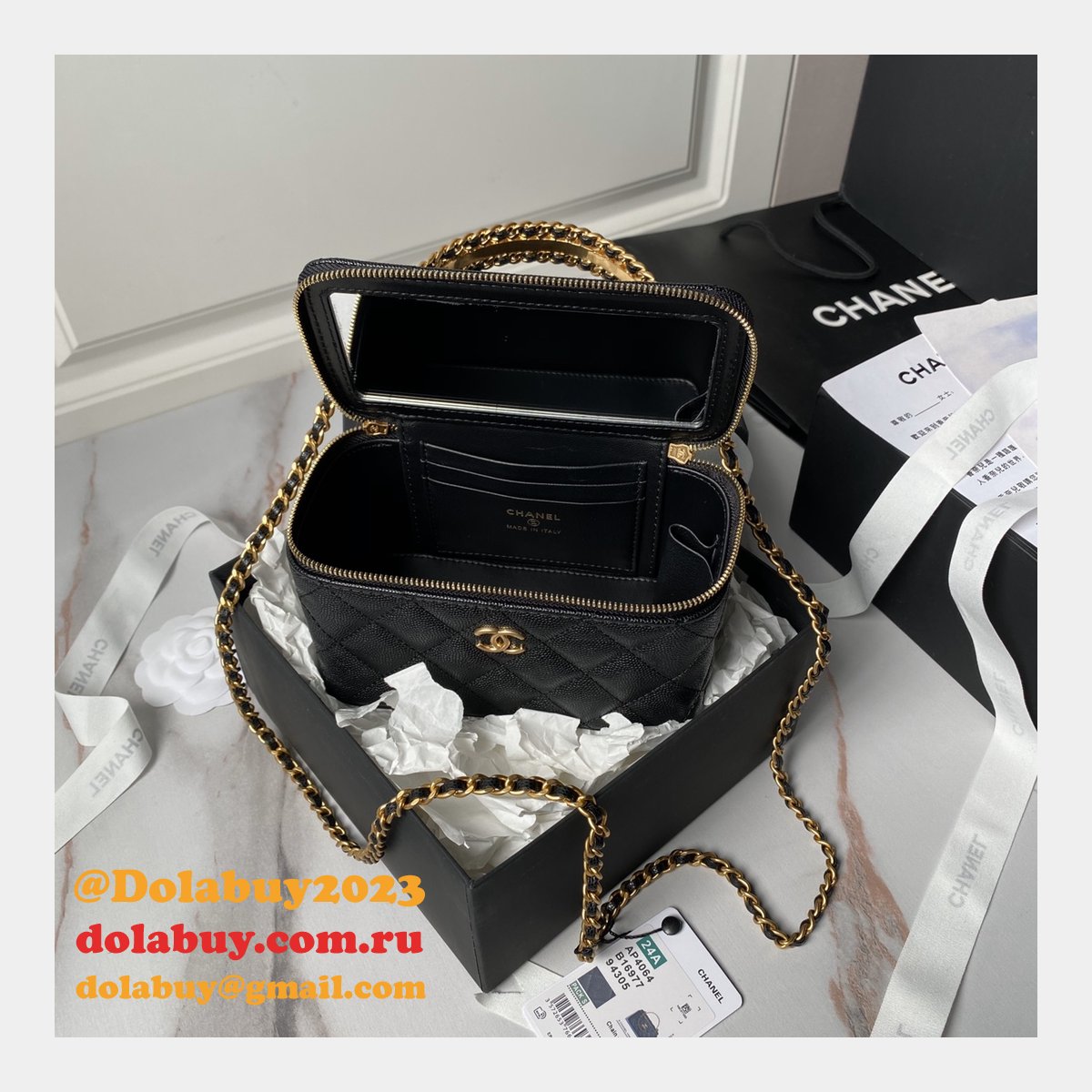Wholesale AP4064 Gold Buckle Shoulder Vanity Copy Bag