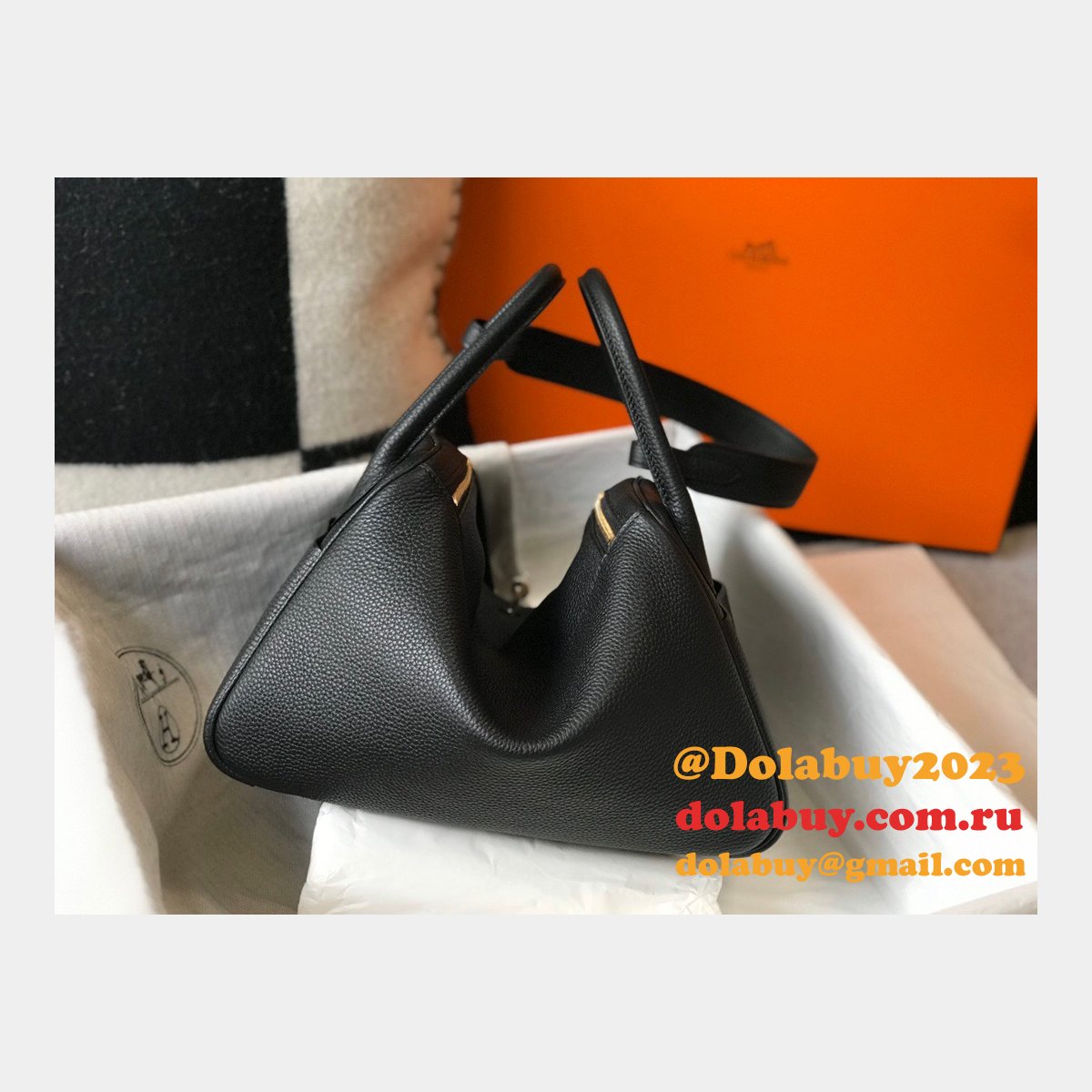 Replica Hermes Lindy 26cm Black Bags Sale Outlet Online