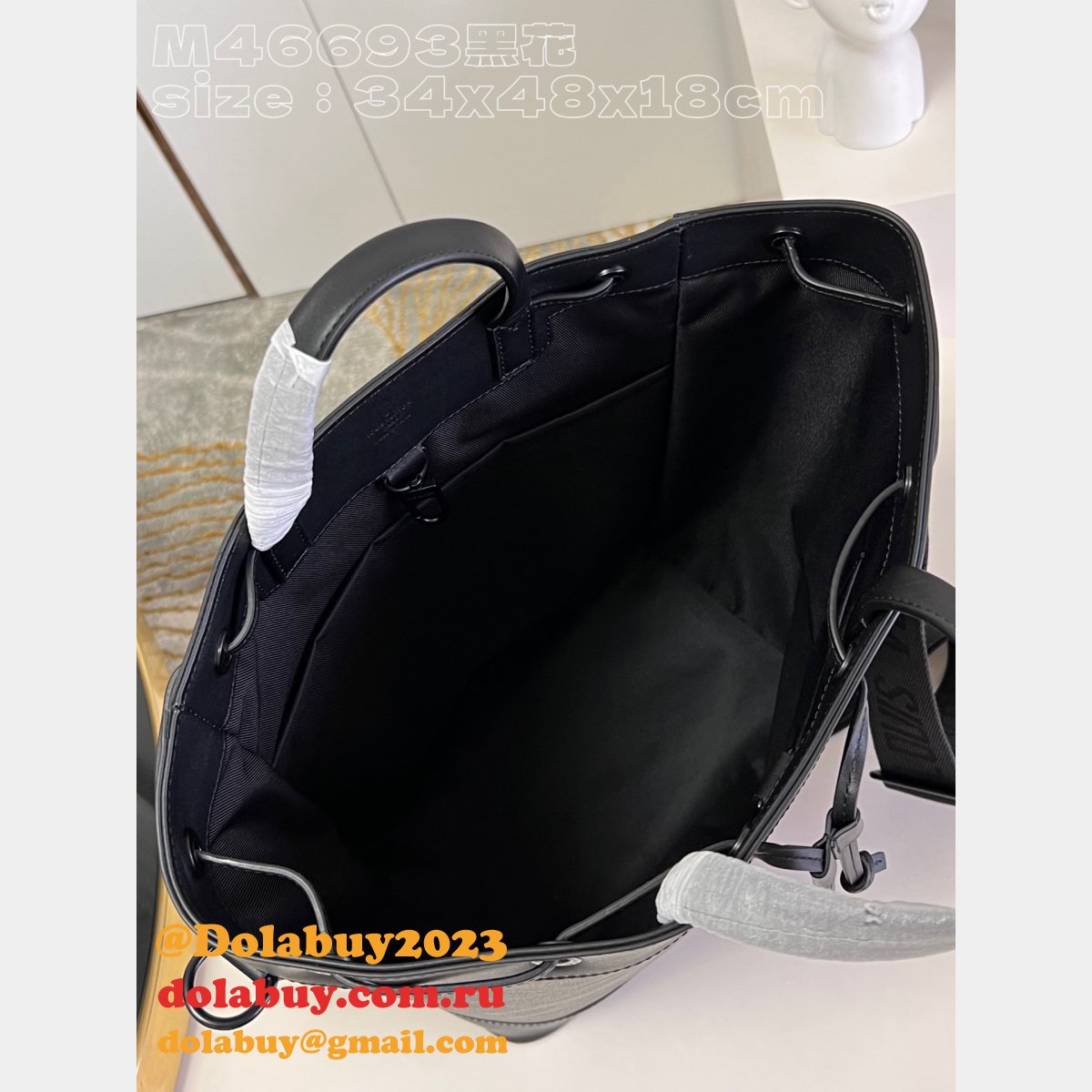 Louis Vuitton Perfect Replica Maxi Noé Sling Monogram Eclipse M46693 Bags