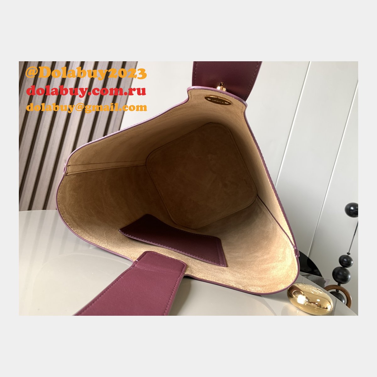 Loewe Designer Perfect Pebble Bucket 9045 Anagram Copy Bag