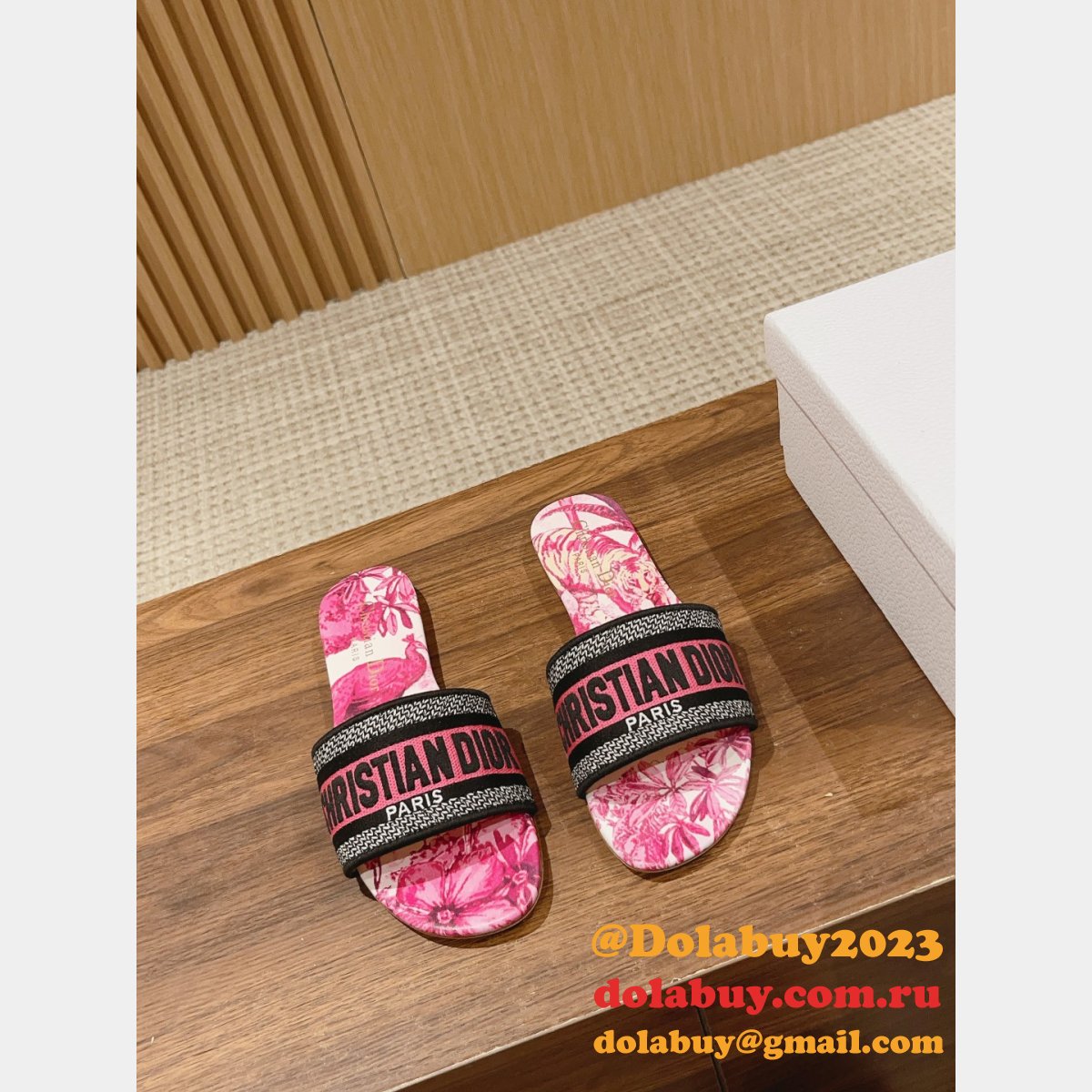 Knockoff AAA+ DIOR DWAY SLIDE DUPLICATE