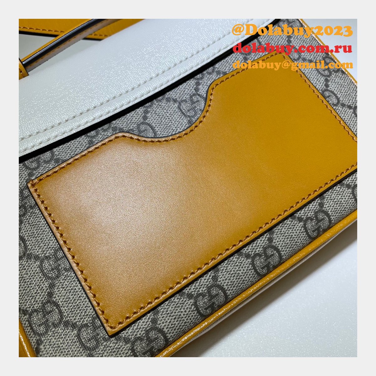 high quality G*u*i replica 658487 padlock mini bag in gg supreme canvas