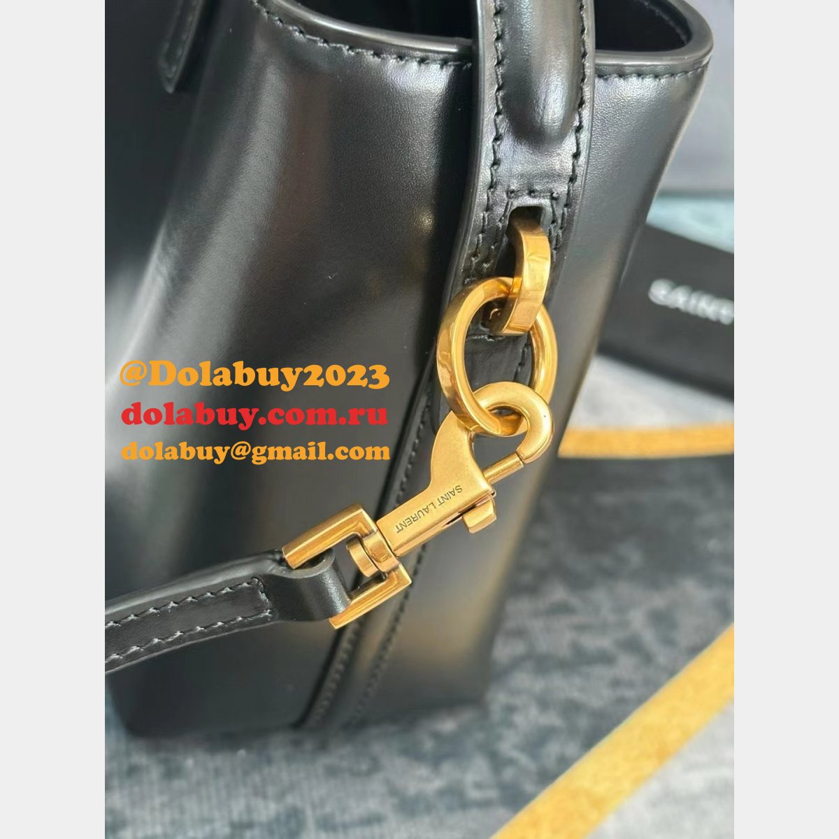 YSL Fake LE 37 AAA+ Hobo In Shiny 765870 Replica Saint Laurent Bag