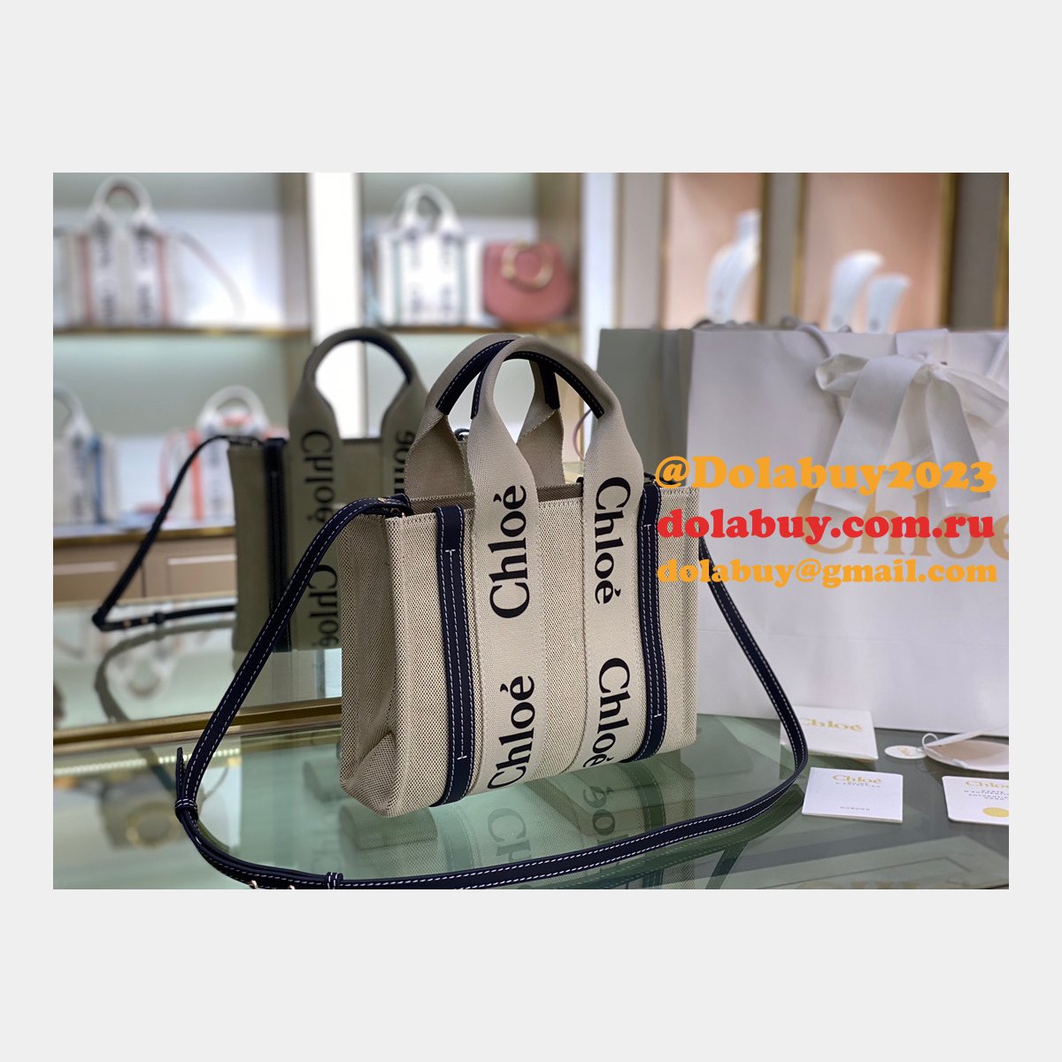 Best Quality Replica Chloe 1:1 Tote Woody dolabuy Bag  26CM