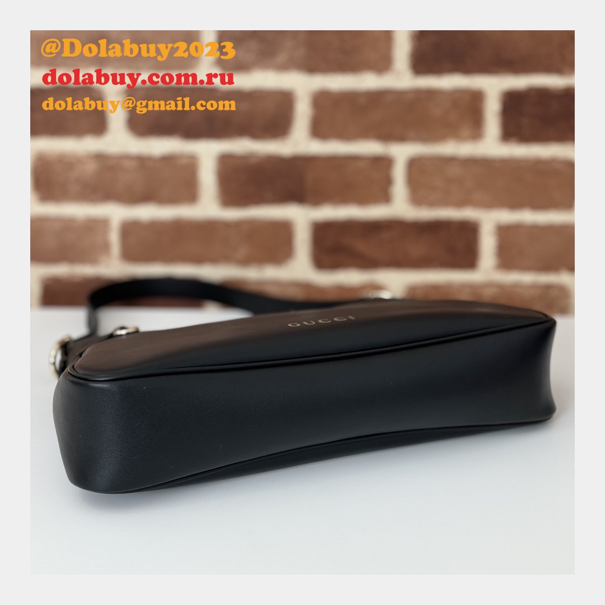 G*u*i duplicate gg emblem 815217 shoulder black best bag