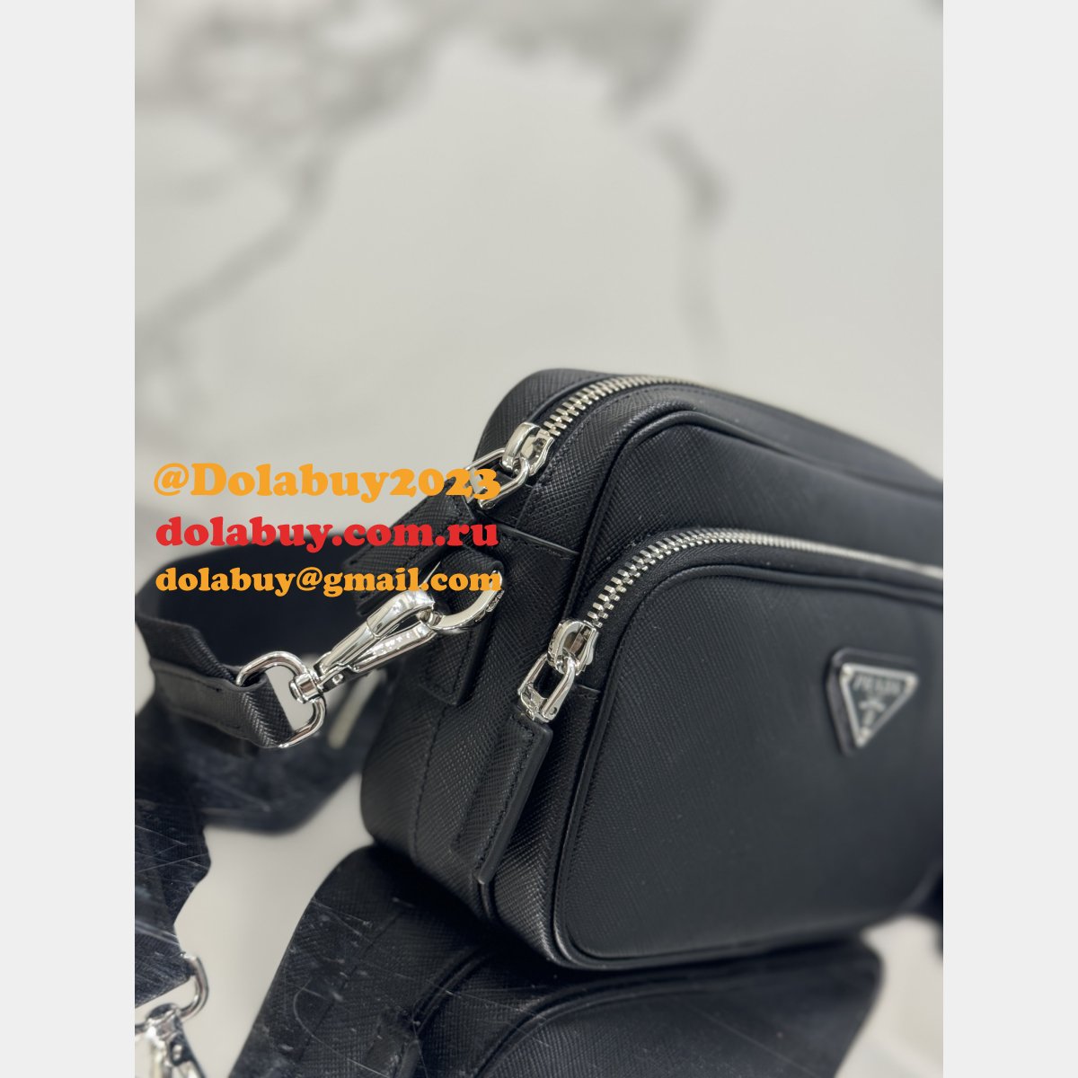 Best Replica Prada Saffiano men Camera bag