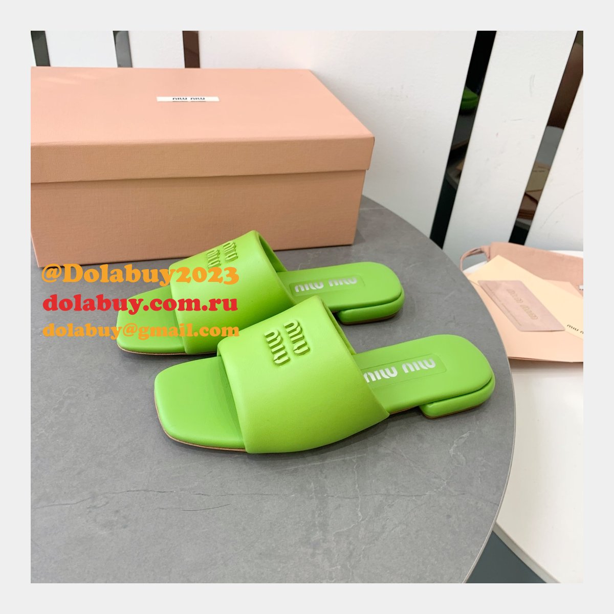 Perfect MiuMiu Bread Slippers Summer Replica Sandals